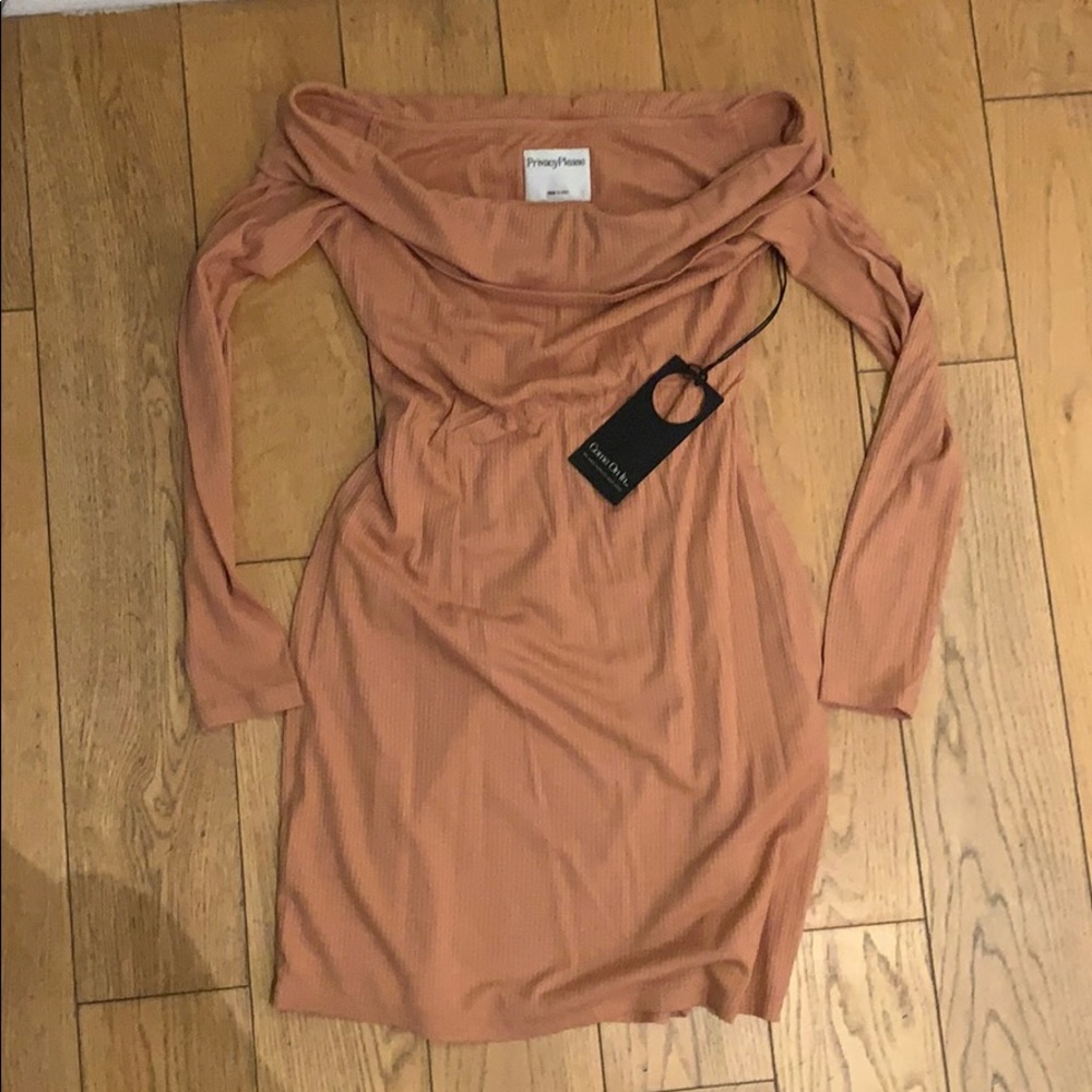 Privacy please off shoulder bodycon dress